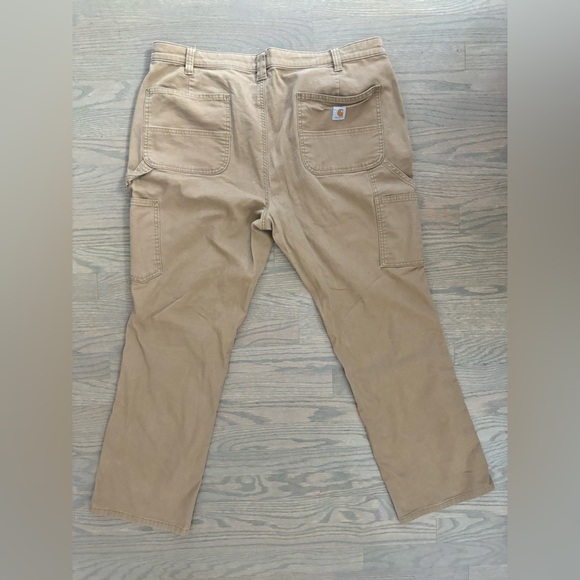 Carhartt Women’s Loose Fit Canvas Work Pant size 18 short tan khaki - Picture 4 of 10